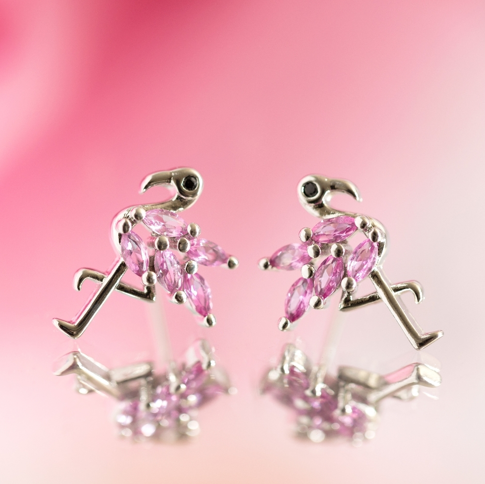 Pink Flamingo Studs - Picture 3 of 8